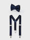 Mayoral Kids' Set Bow Tie with Suspenders Navy Blue