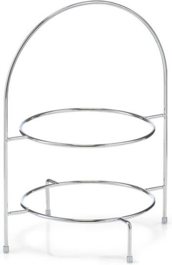Zeller Metallisch Etagere Silber Ø28xH28cm W28xL28xH28cm 1Stück