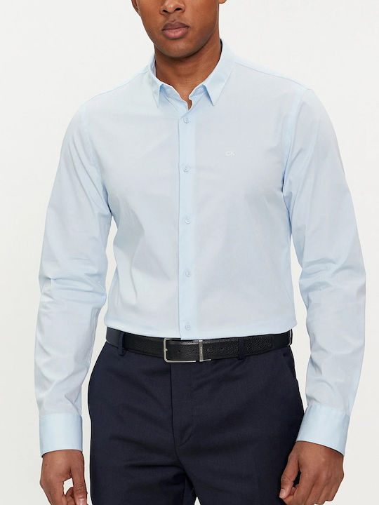 Long-sleeved Cotton Shirt Sky Blue