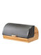 Zeller Ψωμιέρα με Καπάκι από Bamboo σε Μαύρο Χρώμα 39x27x19cm