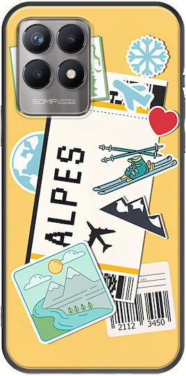 Ticket To Alpes Umschlag Rückseite Silikon Mehrfarbig (Realme 8i)