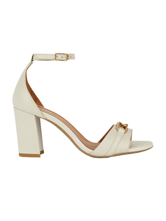 Geox Leather Women's Sandals Beige