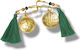 The Art of Beading Christening Charm with Metal Green Safety Pin 20 Pieces