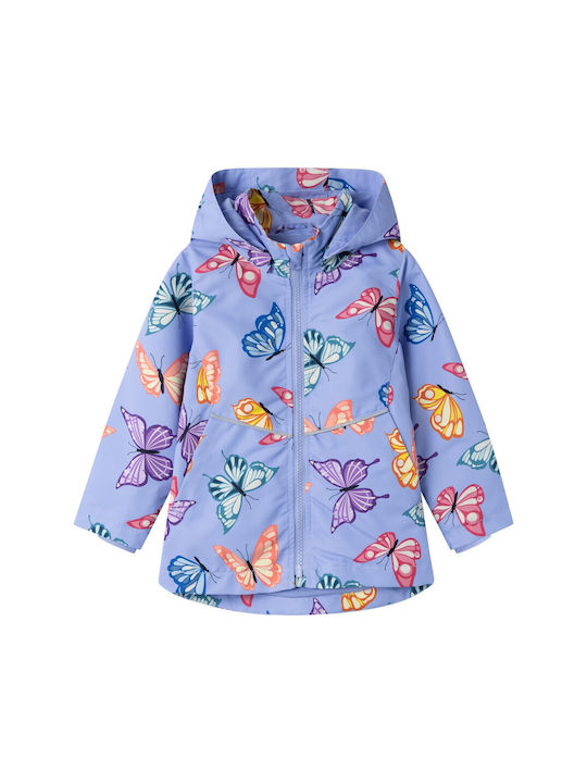 Name It Waterproof Kids Casual Jacket Long with Hood Lila