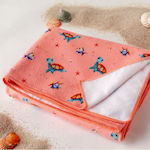 Kiokids Kids Beach Towel Pink 150x75cm