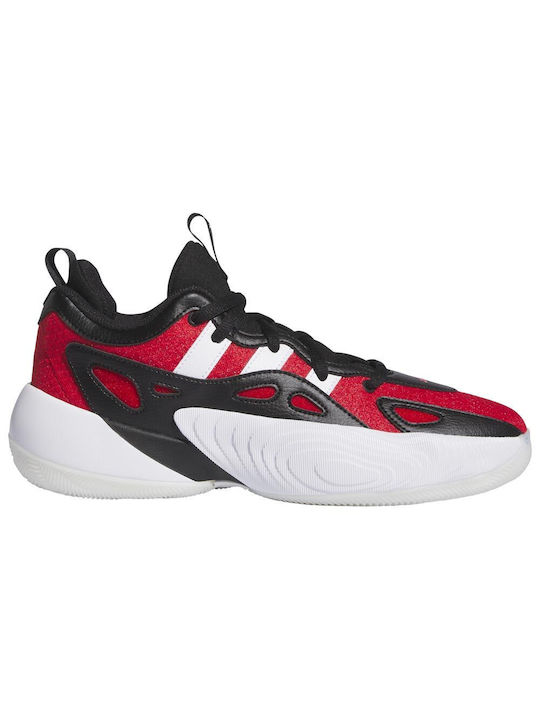 Adidas Low Basketball Shoes Vivid Red / Cloud W...