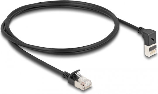 DeLock S/FTP Cat.6a (Gigabit) Καλώδιο Δικτύου Ethernet 1m Μαύρο