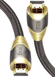 Ibra Ibra Luxury Braided HDMI male - HDMI male 5m Μαύρο