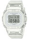 Casio Γυναικείο Ρολόι 38mm Χρονογράφος Μπαταρίας με Λευκό / Λευκό Καουτσούκ Λουράκι