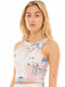 Women's Summer Crop Top Sleeveless Beige