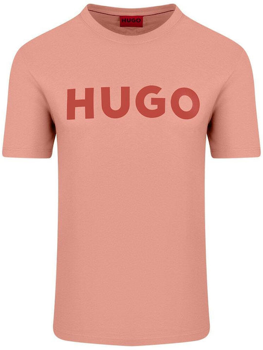 Hugo Boss Ανδρικό T-shirt Κοντομάνικο Σομόν