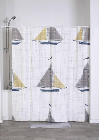 Eurocasa Duschvorhang 180x180cm Mehrfarbig