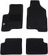 Autopataki Set of Front and Rear Mats 4pcs for Fiat Panda Black