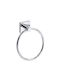 Bemeta Single Wall-Mounted Bathroom Ring ​5x5cm Silver