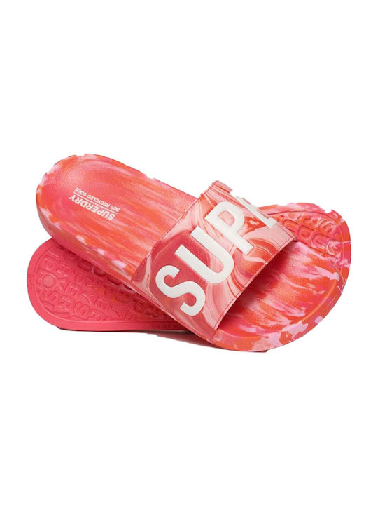 Superdry Slides σε Ροζ Χρώμα