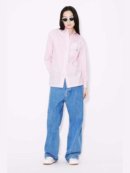 Kenzo Women's Striped Long Sleeve Shirt Pink