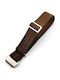 Brown Khaki Red Parachute Elastic Nato Striped Watch Band 22mm With Buckle