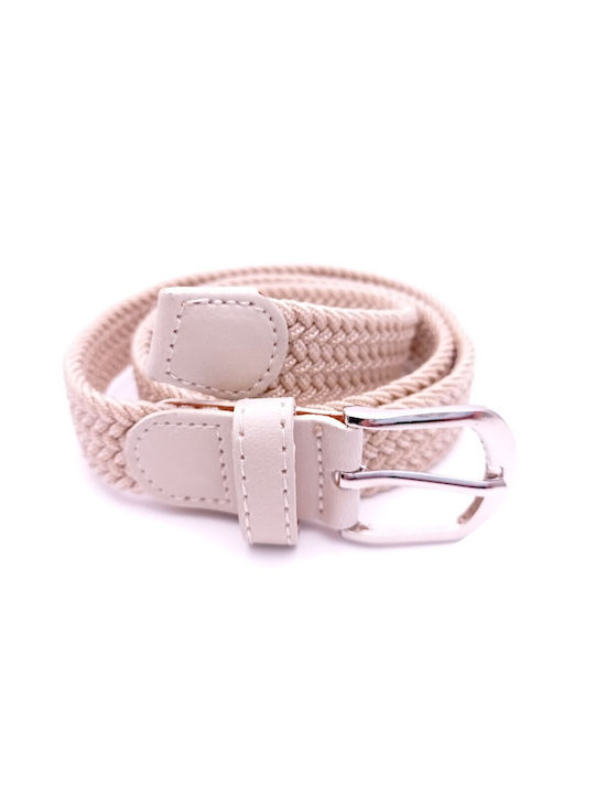 Elastic Women's Belt Beige