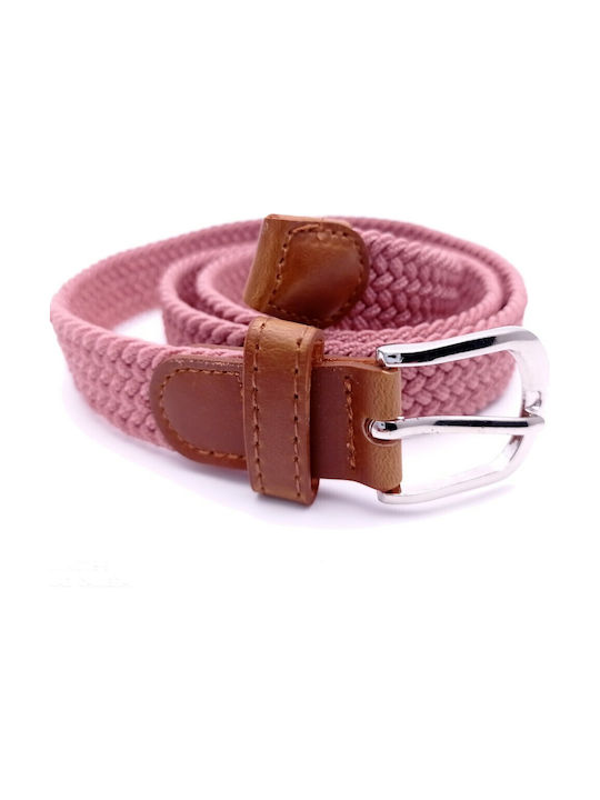 Elastic Women's Belt Pink