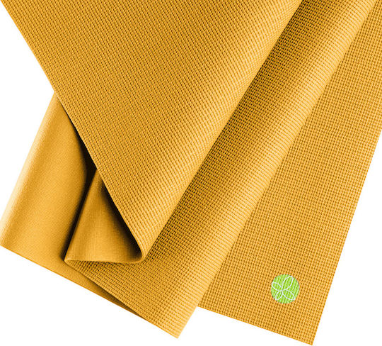 Simplygreen Fitnessmatte Yoga Gelb mit Tragegurt (180x60x0.4cm)