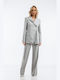 Freestyle Women's Gray Suit in Loose Fit