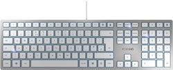 Cherry KC 6000 SLIM Keyboard Only English UK Silver