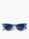 Common Sense Women's Sunglasses with Blue Plastic Frame and Gray Lens CS009