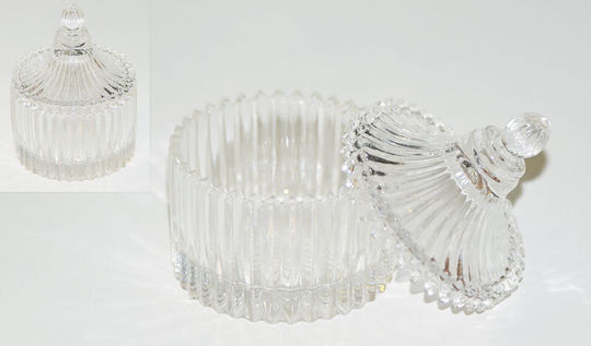 Faitakis Pack Φοντανιέρα Sticlă cu Capac 6.8x9cm Transparentă