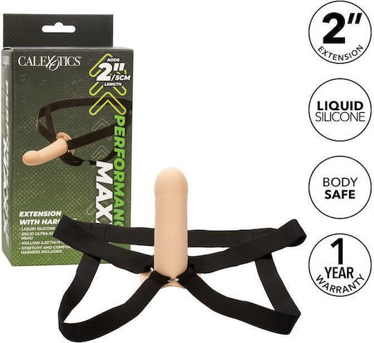 Calexotics Без презрамки Страп-он с Дилдо 16см в Телесен цвят