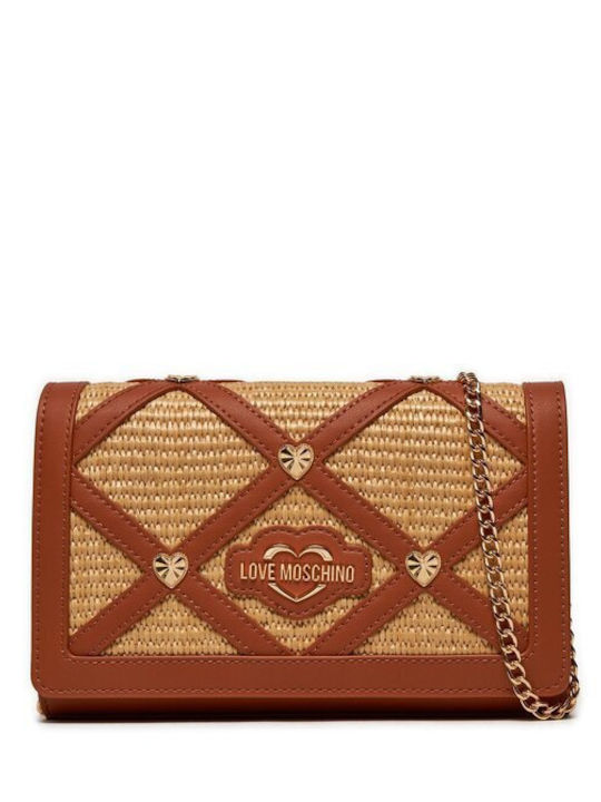 Moschino Damen Tasche Schulter Braun