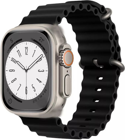 Max W9 Ultra 49mm Smartwatch με Παλμογράφο (Μαύρο)