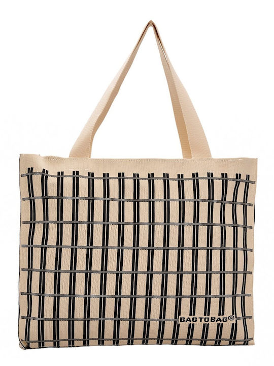 Bag to Bag Beach Bag Black 22415 BLACK BEIGE Skroutz.mt