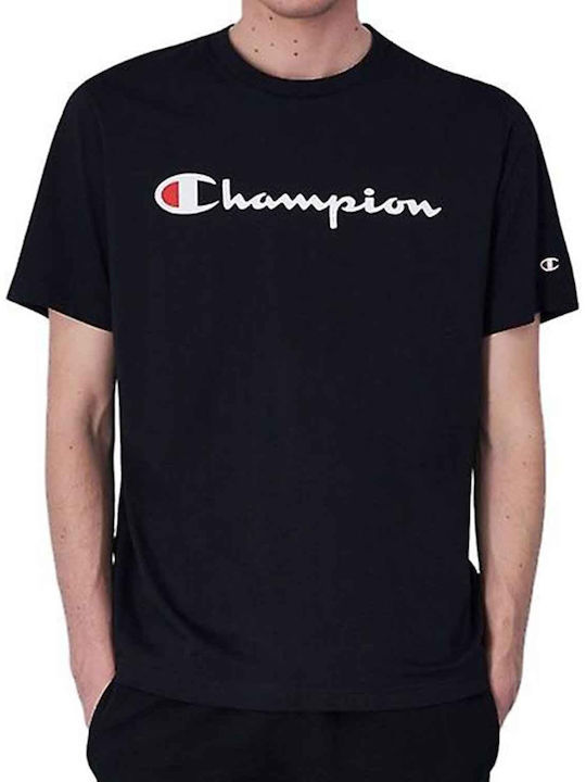 Champion Crewneck Herren T-Shirt Kurzarm Schwarz