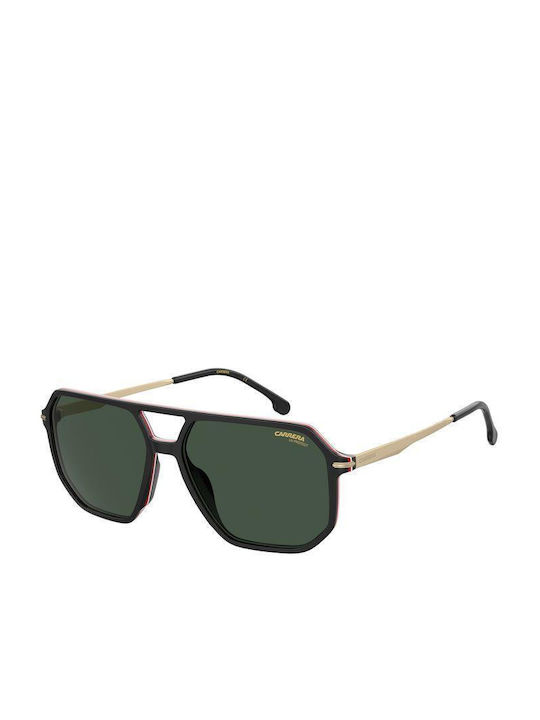 Carrera Men's Sunglasses with Black Frame and Green Lens 324/S 807/QT