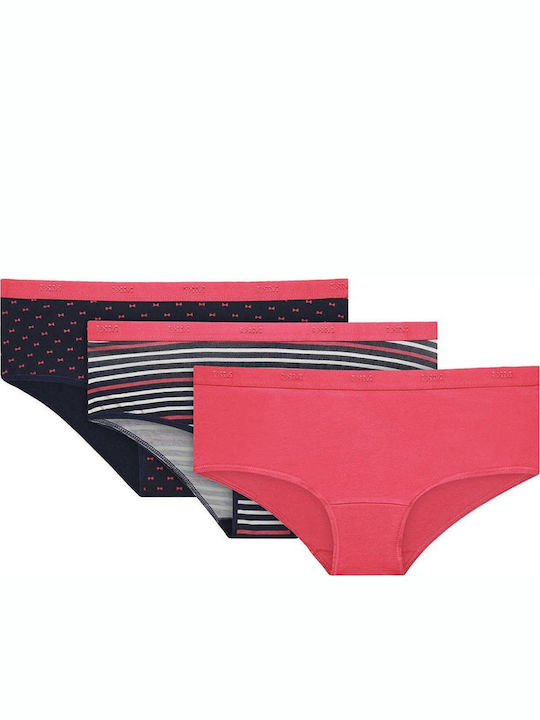 Les Pockets Βαμβακερά Дамско Боксерски 3Pack Фуксия