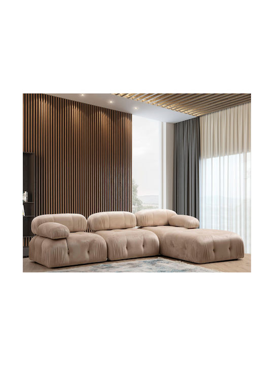 Bubble Ecke Sofa mit Umkehrbarer Winkel Creme 2...