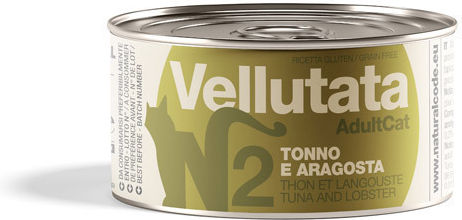 Natural Code Wet Food for Adult Cats in Cans with Tuna and Lobster Gluten-Free 85gr