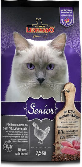 Leonardo Senior Trockenfutter für ältere Katzen mit Geflügel 7.5kg