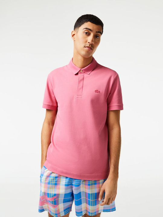 Lacoste Herren Kurzarmshirt Polo Rosa