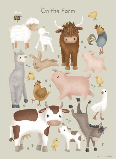 Little Dutch Παιδική Αφίσα Little Farm 30x42εκ.