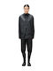 Women's Short Lifestyle Jacket Waterproof for Spring or Autumn with Hood Black