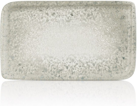 By Bone Servierplatte Rechteckig aus Porzellan Weiß 36.5x16.5cm 6Stück