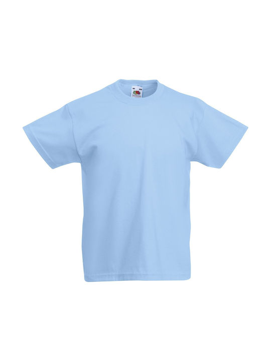 Fruit of the Loom Kinder-T-Shirt Blauer Himmel Blauer Himmel