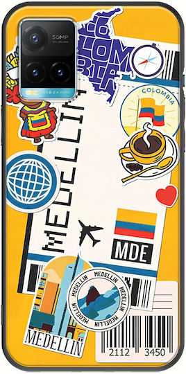 Ticket To Medellin Back Cover Silicon Multicolor (Vivo Y21s)