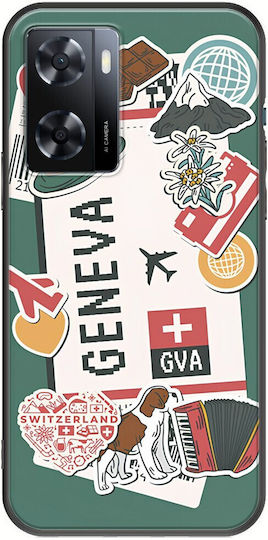 Ticket To Geneva Umschlag Rückseite Silikon Mehrfarbig (Oppo A57s)