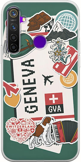 Ticket To Geneva Задна корица Силикон Многоцветен (Realme 5 Pro)