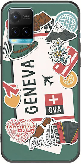 Ticket To Geneva Back Cover Silicon Multicolor (Vivo Y21s)