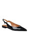Pantofi Balerini Pentru Femei Slingback Din Lac Negri