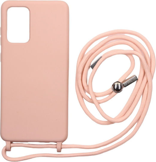Technovo Lace Задна корица Силикон с Каишка Розов (Galaxy A54)