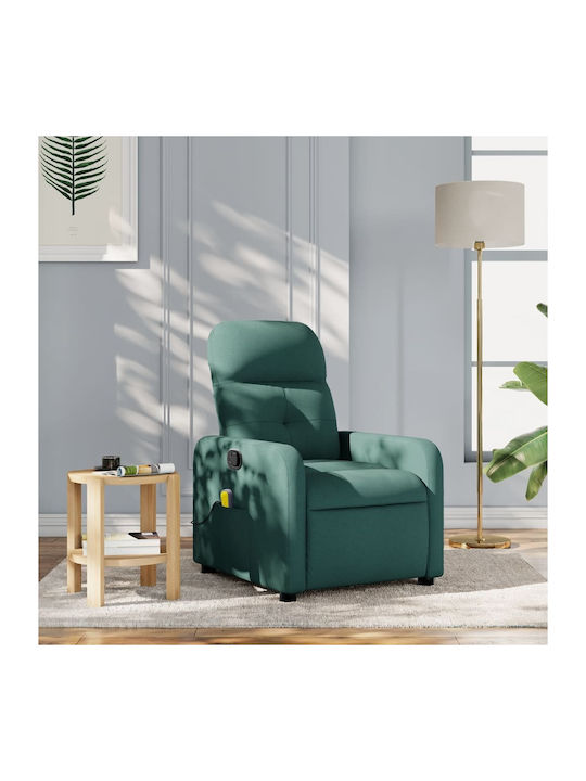 Fotoliu Relax Masaj cu Puf Verde 66x89x96cm